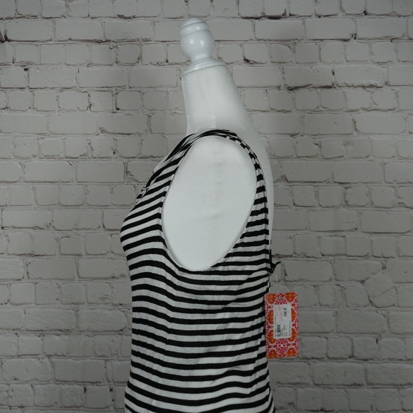 Ella Moss Black & White Gabi Stripped Mini Dress S - Picture 3 of 8